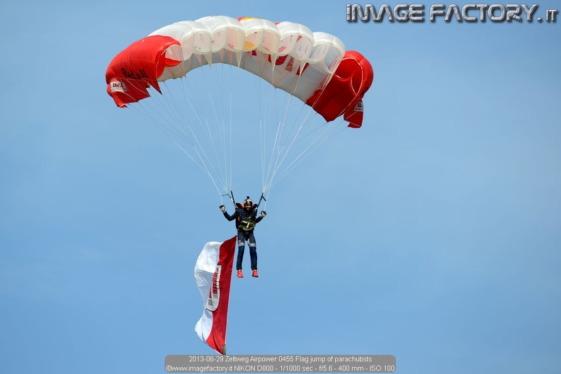 2013-06-29 Zeltweg Airpower 0455 Flag jump of parachutists.jpg